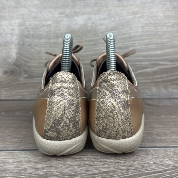 Naot Avena Stone Tan Nubuck Women’s Sz 7/EU 38 Metallic Lace Up Oxford Shoes - Picture 4 of 10